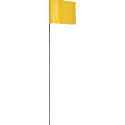 Empire 21 In. Steel Staff Yellow Marking Flags